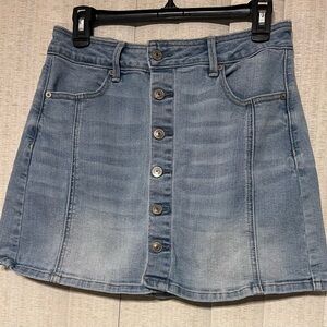 American Eagle Outfitters Light Blue Denim A-Line Skirt